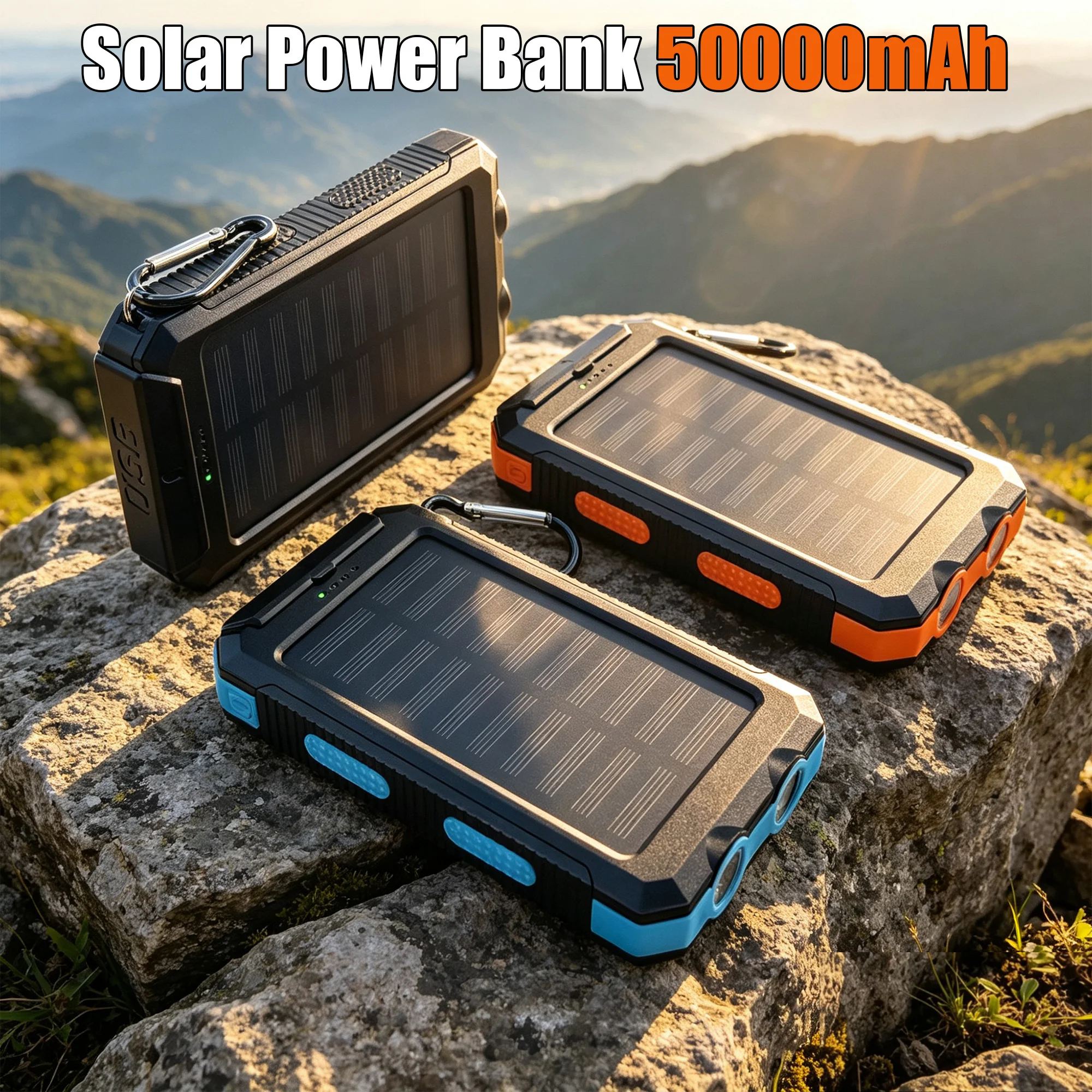 ☀2026 NEW 50000mAh Solar Charging Power Bank,Dual USB & Type C Output Port Multicharger Power Bank with Flashlight and Co
☀2026 NEW 50000mAh Solar Charging Power Bank,Dual USB & Type C Output Port Multicharger Power Bank with Flashlight and Co