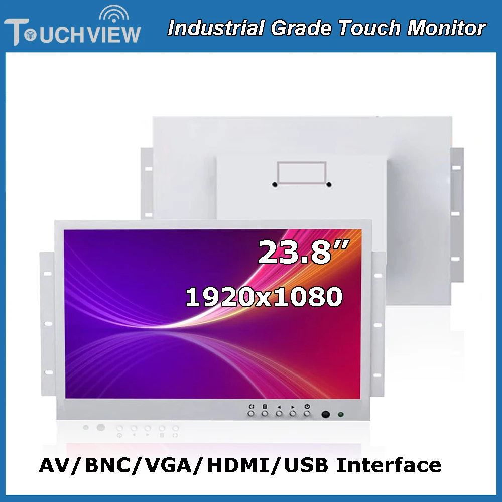 23.8/24" Metal Industrial Frame White Color Mount LCD Display Capacitive Touch Screen Monitor With AV BNC VGA HDMI USB Interface
23.8/24" Metal Industrial Frame White Color Mount LCD Display Capacitive Touch Screen Monitor With AV BNC VGA HDMI USB Interface