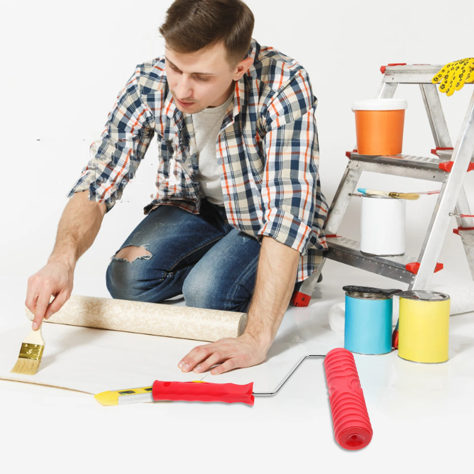 Premium Textured Paint Pattern Embossing Rubber Roller For Wall Decoration Diy Durable Reusable Handle Comfortable Wall Ceiling
Premium Textured Paint Pattern Embossing Rubber Roller For Wall Decoration Diy Durable Reusable Handle Comfortable Wall Ceiling