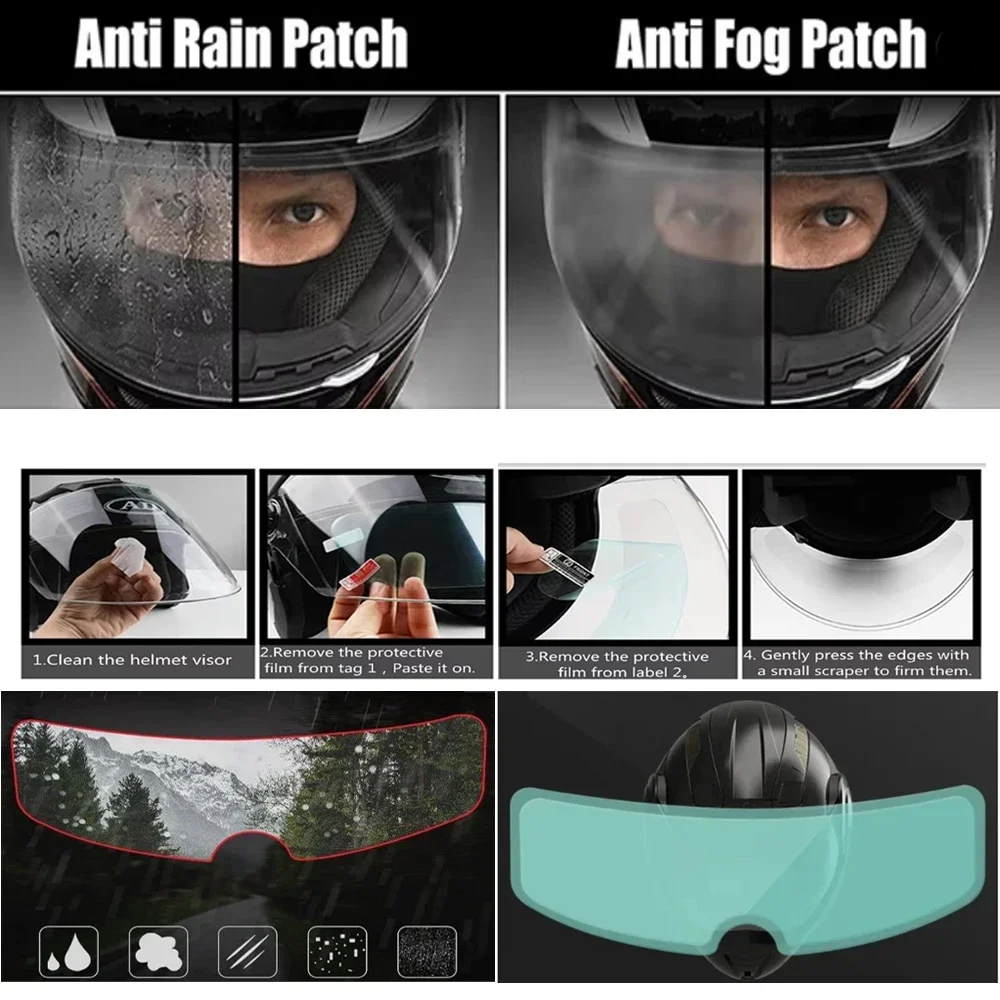 NEW Universal Fit Motorcycle Helmet Patch Rainproof Clear Helmet Lens Sticker Nano Coating Protective Film Safety Driving
NEW Universal Fit Motorcycle Helmet Patch Rainproof Clear Helmet Lens Sticker Nano Coating Protective Film Safety Driving