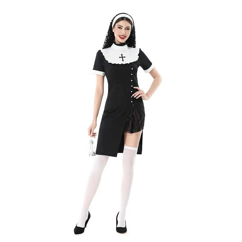 Sexy Nun Costume Dress Gothic Dark Style Halloween Performance Festival Carnival Chinese Manufacturer Customizable
Sexy Nun Costume Dress Gothic Dark Style Halloween Performance Festival Carnival Chinese Manufacturer Customizable
