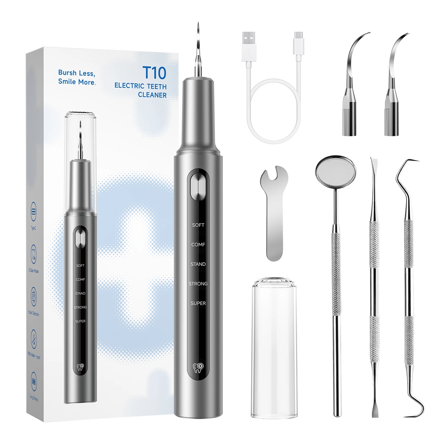 Портативная бытовая электрическая чистка зубов, отбеливание зубов, средство для удаления зубного камня, чистка зубов, очиститель зубов, зубной скалер
Портативная бытовая электрическая чистка зубов, отбеливание зубов, средство для удаления зубного камня, чистка зубов, очиститель зубов, зубной скалер