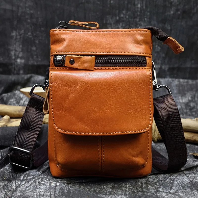 Men's genuine leather fanny pack Crazy Horse leather fashion messenger wear belt hanging first layer cowhide mobile phone bag
Men's genuine leather fanny pack Crazy Horse leather fashion messenger wear belt hanging first layer cowhide mobile phone bag