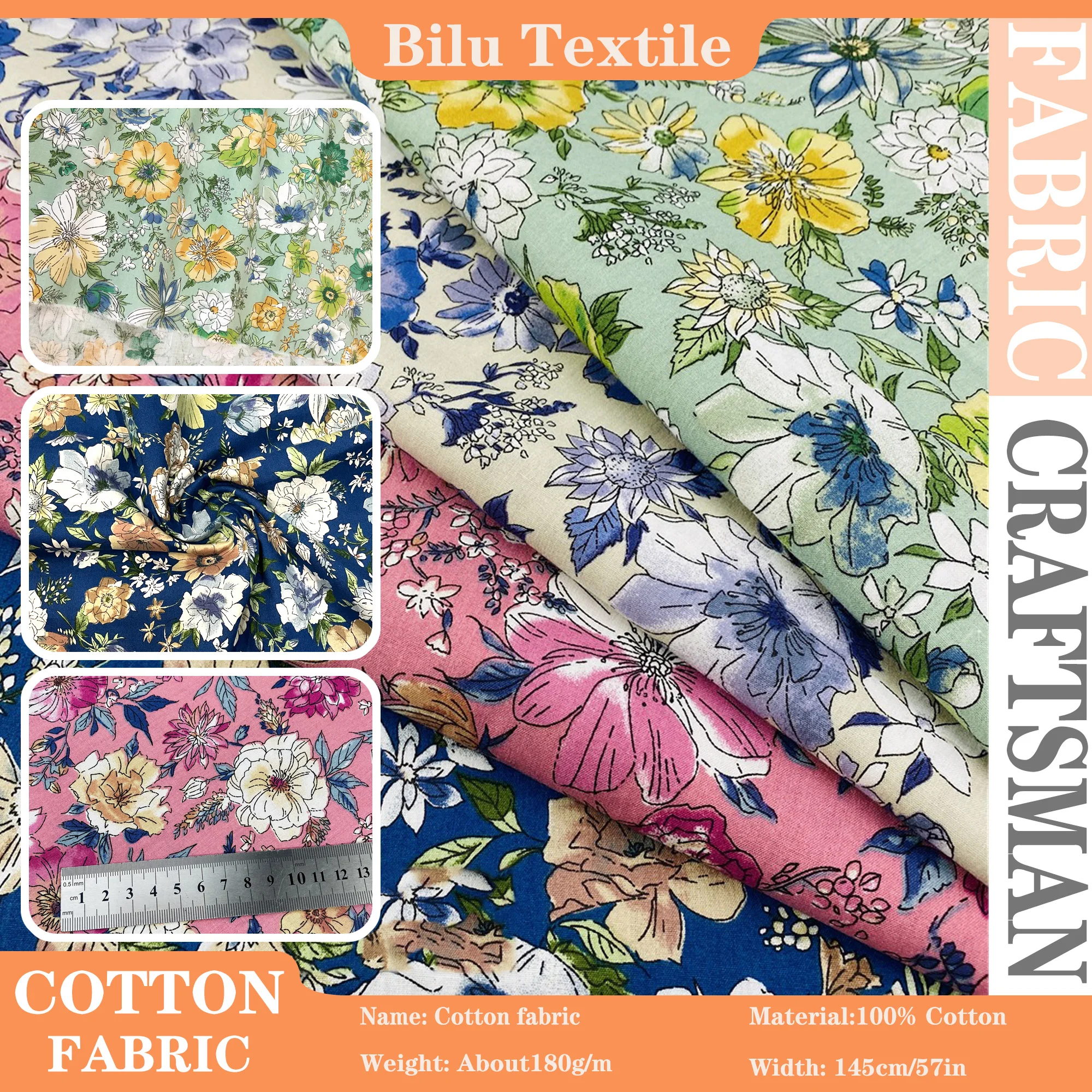 1M/3M/5M/10M Liberty London Cotton Fabric 100% Cotton Printed Fabric for Dress Shirt Sewing DIY Craft (by Meter)
1M/3M/5M/10M Liberty London Cotton Fabric 100% Cotton Printed Fabric for Dress Shirt Sewing DIY Craft (by Meter)