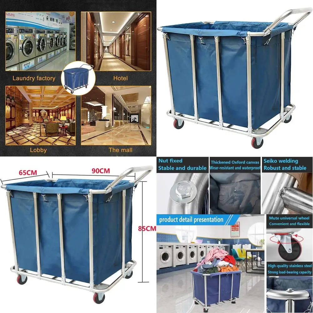 400L Capacity Commercial Laundry Cart with Blue Steel Frame, Silent Wheels, Easy Assembly
400L Capacity Commercial Laundry Cart with Blue Steel Frame, Silent Wheels, Easy Assembly