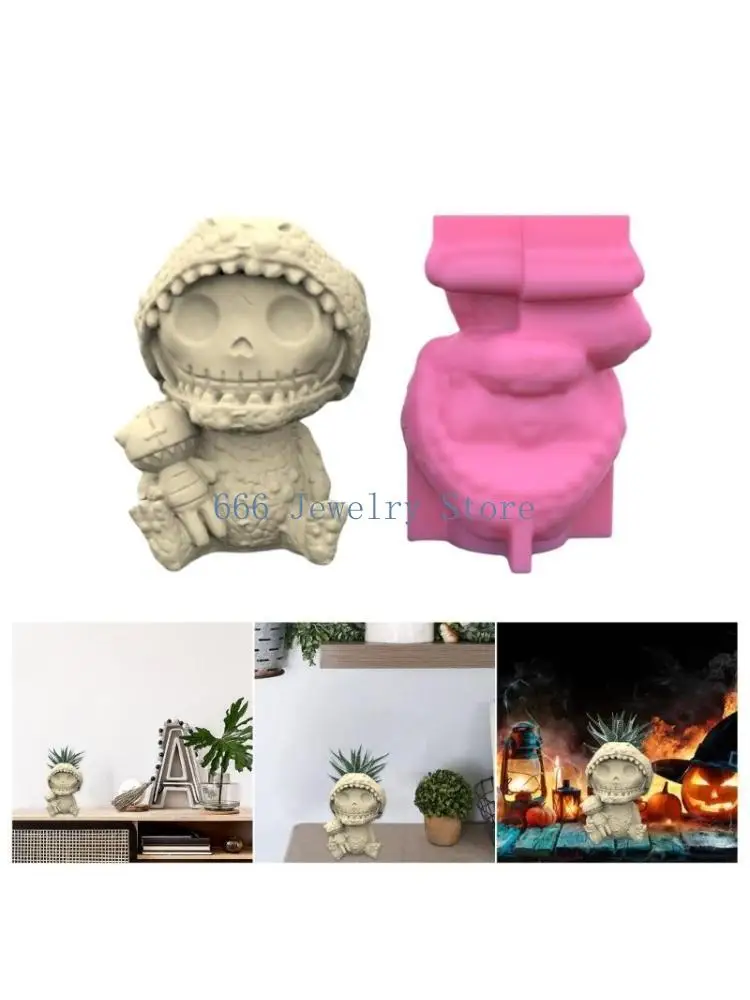 F2TD DIY Halloween Skull Man Flower Pot Storage Box Mold for Succulent Plant Decor
F2TD DIY Halloween Skull Man Flower Pot Storage Box Mold for Succulent Plant Decor