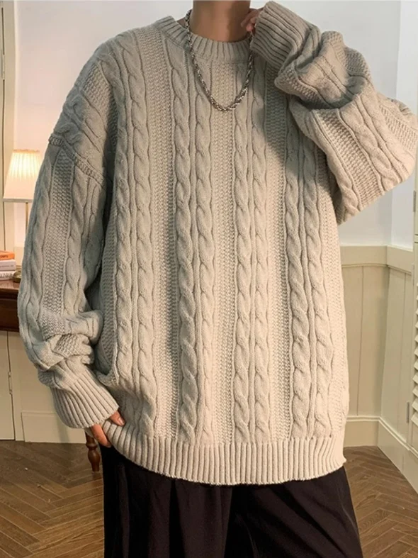 Japanese Sle Thiened Winter Men's Sweater Loose Fit Casual Knitted irt Versatile Large Size Faionable Lazy Sle
Japanese Sle Thiened Winter Men's Sweater Loose Fit Casual Knitted irt Versatile Large Size Faionable Lazy Sle