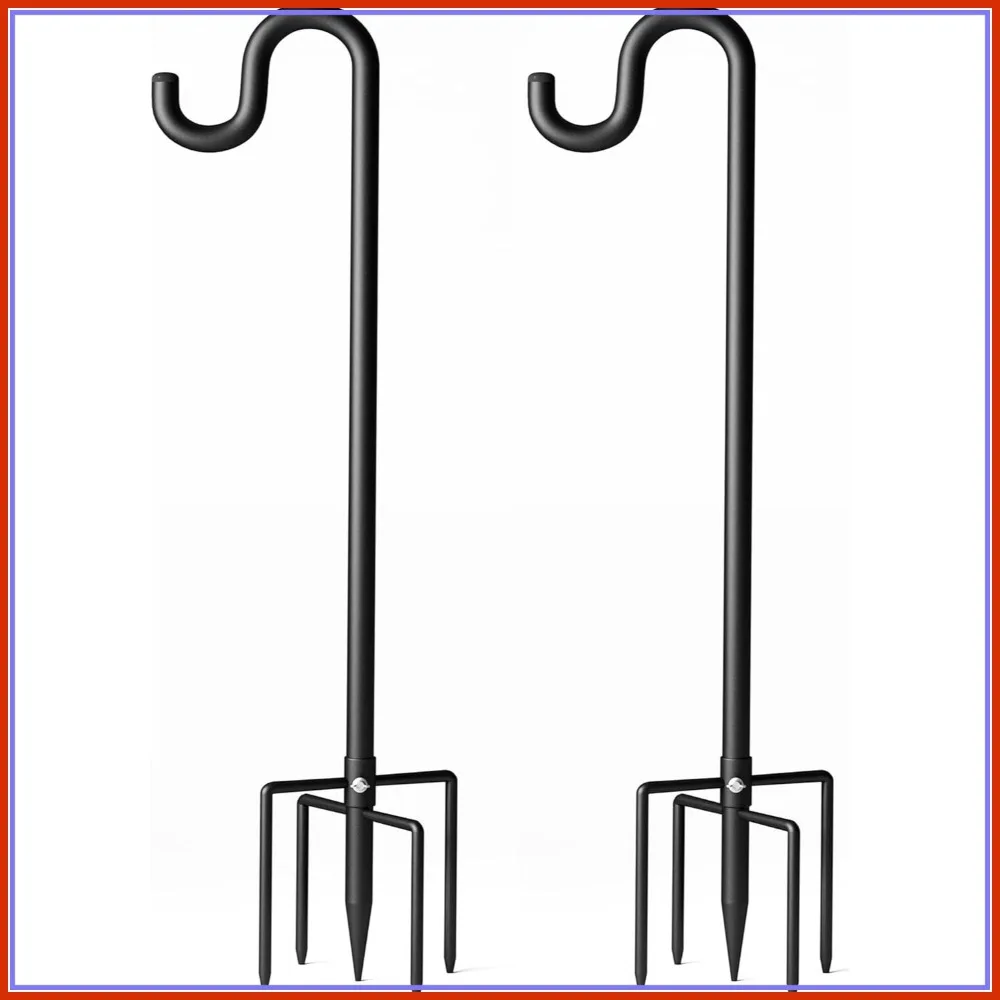 108" Shepherds Hooks for Outdoor,Extra Thick Bird Feeder Pole,5 Prong Base,Adjustable Shepards Hook for Garden,Hanging Plants
108" Shepherds Hooks for Outdoor,Extra Thick Bird Feeder Pole,5 Prong Base,Adjustable Shepards Hook for Garden,Hanging Plants