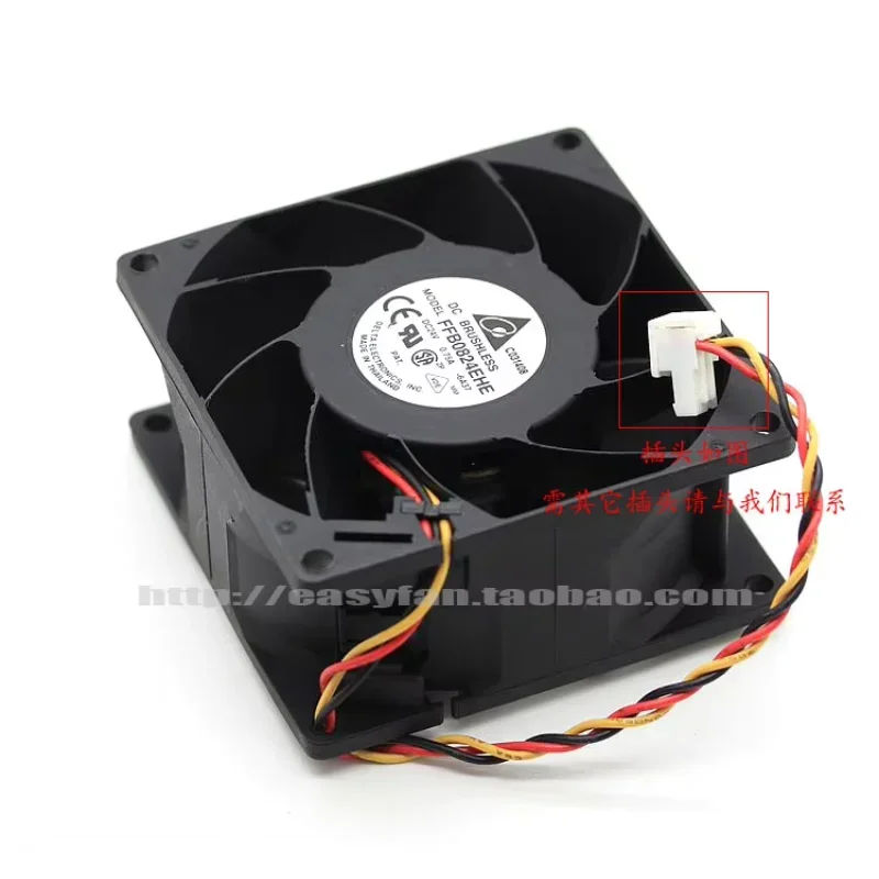 Delta Electronics FFB0824EHE 6A37 DC 24V 0.75A 80x80x38mm Server Cooling Fan
Delta Electronics FFB0824EHE 6A37 DC 24V 0.75A 80x80x38mm Server Cooling Fan