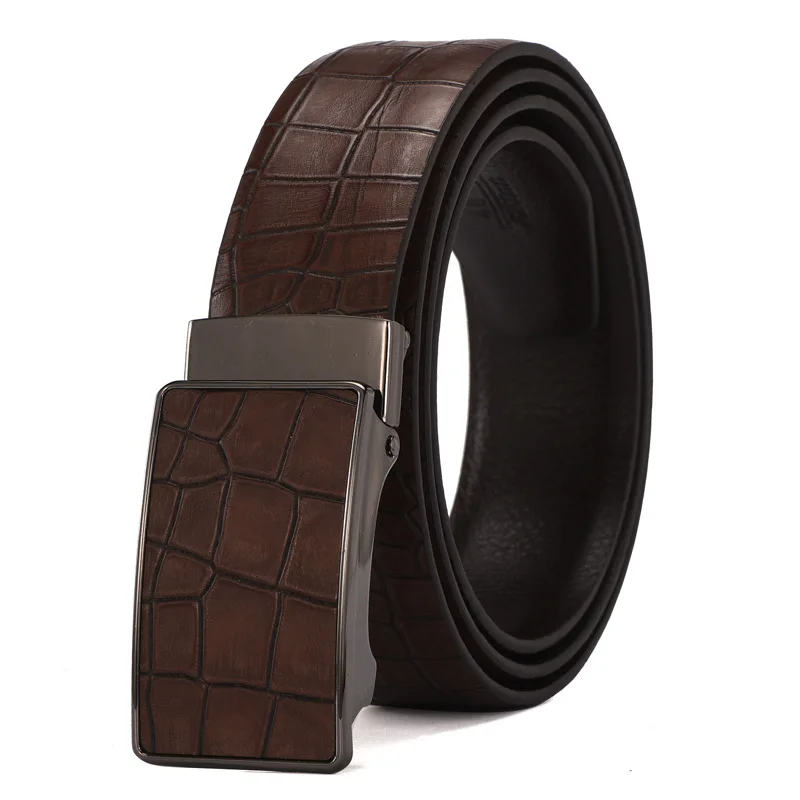 Men's Crocodile Pattern Leather Belt High Quality Square Alloy Automatic Buckle Adjustable Toothless Belt Simple and Stylish
Men's Crocodile Pattern Leather Belt High Quality Square Alloy Automatic Buckle Adjustable Toothless Belt Simple and Stylish