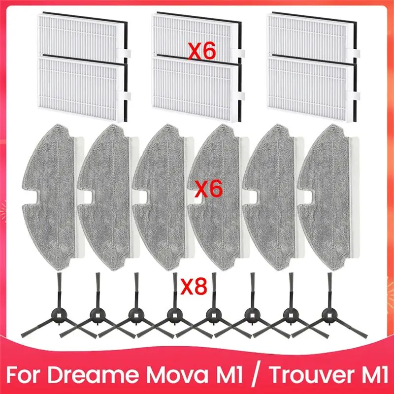 B06B-20PCS Комплект запасных частей для уборки дома для Dreame Mova M1 и Trouver M1, включает в себя щетки и салфетки для швабры.
B06B-20PCS Комплект запасных частей для уборки дома для Dreame Mova M1 и Trouver M1, включает в себя щетки и салфетки для швабры.