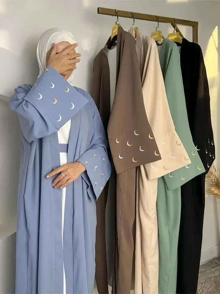 Ramadan Abayas For Women Moon Embroidered Kimono Abaya Dubai Luxury 2025 Islam Muslim Kaftan Modest Dress Kebaya Damen Caftan
Ramadan Abayas For Women Moon Embroidered Kimono Abaya Dubai Luxury 2025 Islam Muslim Kaftan Modest Dress Kebaya Damen Caftan