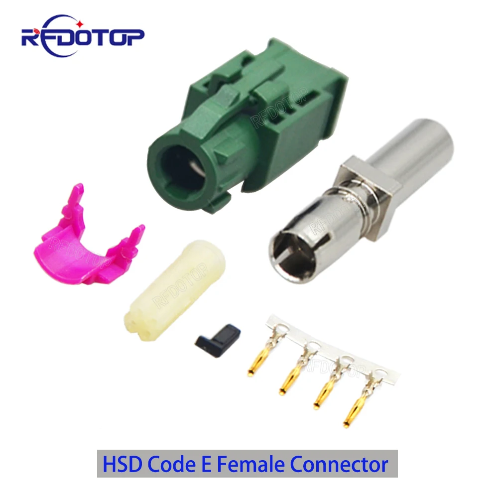 New Green HSD LVDS Code E Crimp Female Straight 4 Pin Connector for 535 4-Core Coaxial Cable
New Green HSD LVDS Code E Crimp Female Straight 4 Pin Connector for 535 4-Core Coaxial Cable