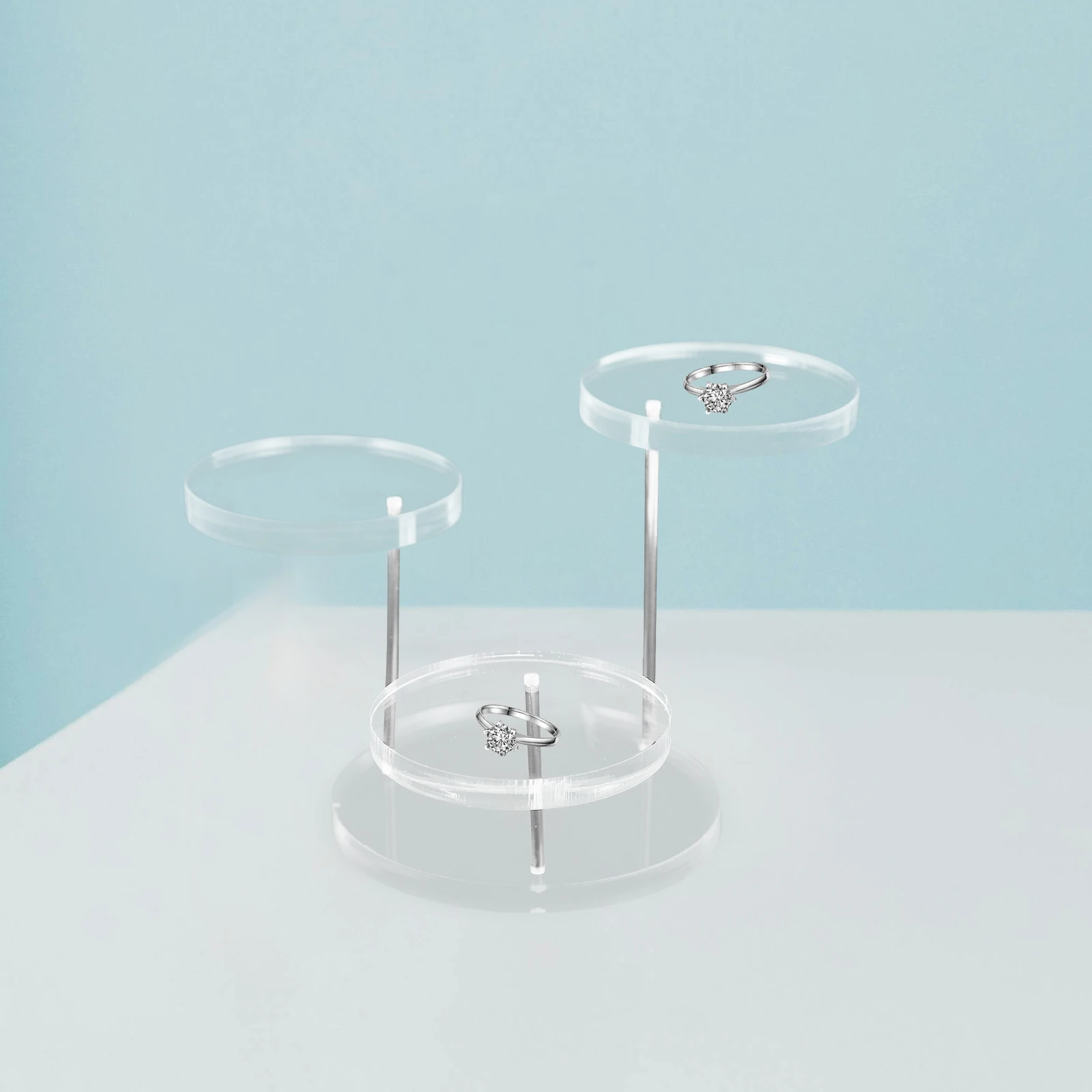 3 Tier Acrylic Jewelry Display Clear Round Shelf Holder Desktop Rack Pedestal s For Rings ganizer Rotating
3 Tier Acrylic Jewelry Display Clear Round Shelf Holder Desktop Rack Pedestal s For Rings ganizer Rotating