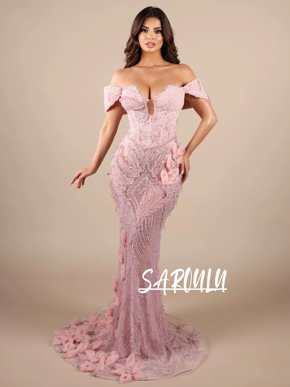 Pink Shiny Mermaid Evening Dress 2026 Off Shoulder Customized Romantic 3D Design Prom Gown Formal Events Beaded Lace Wear
Pink Shiny Mermaid Evening Dress 2026 Off Shoulder Customized Romantic 3D Design Prom Gown Formal Events Beaded Lace Wear