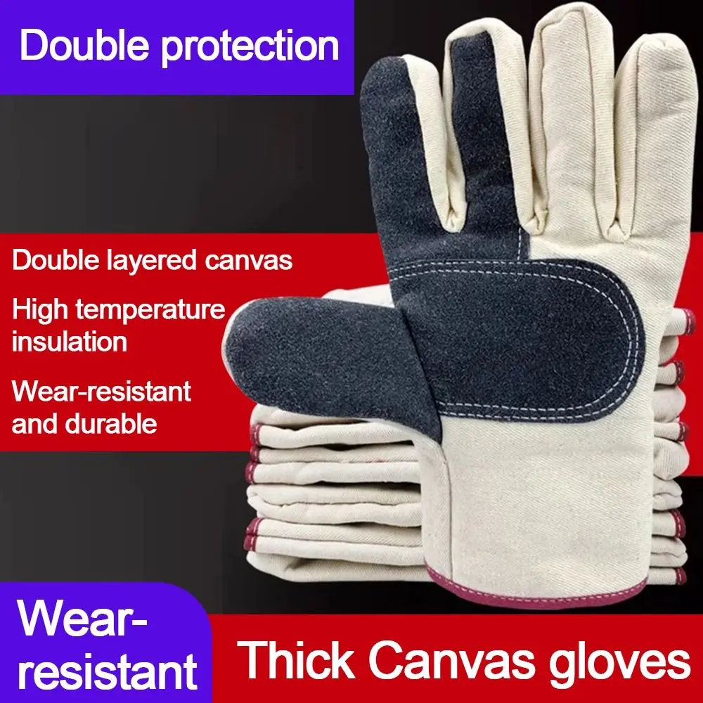 New Thick Welding Gloves Wear Resistant Canvas Safety Gloves Security Protection High Temperature Resistance Labor Gloves
New Thick Welding Gloves Wear Resistant Canvas Safety Gloves Security Protection High Temperature Resistance Labor Gloves