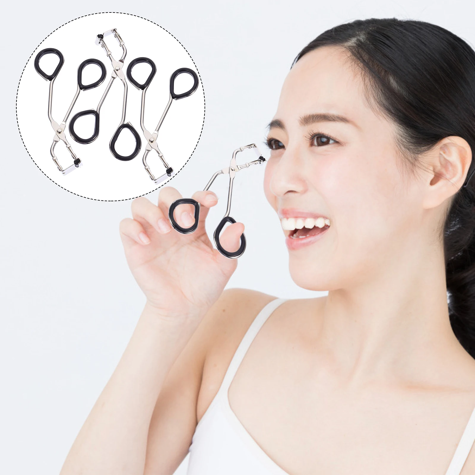 3 set Eyelash Curler Portable Lightweight Silicone Iron Material Easy Hold Travel Gift Makeup Tool For Curled Upward Lashes
3 set Eyelash Curler Portable Lightweight Silicone Iron Material Easy Hold Travel Gift Makeup Tool For Curled Upward Lashes