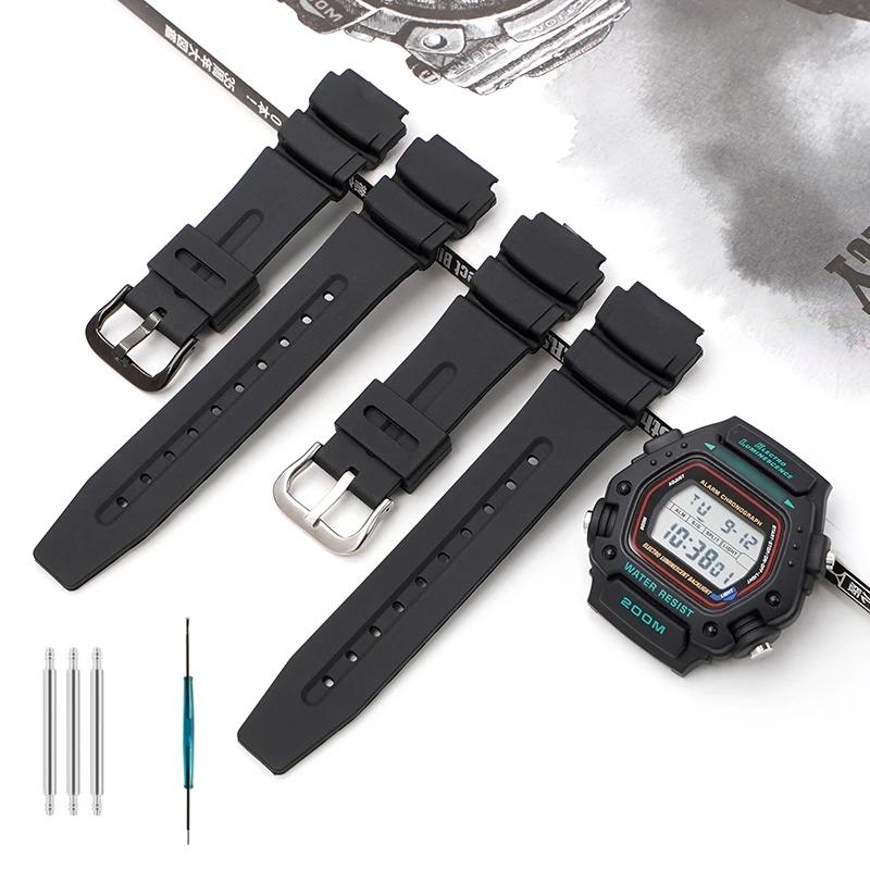 Для часов Casio резиновый ремешок DW-290 DW-340 AD-300 браслет из смолы сменные аксессуары спортивный водонепроницаемый браслет с инструментом
Для часов Casio резиновый ремешок DW-290 DW-340 AD-300 браслет из смолы сменные аксессуары спортивный водонепроницаемый браслет с инструментом