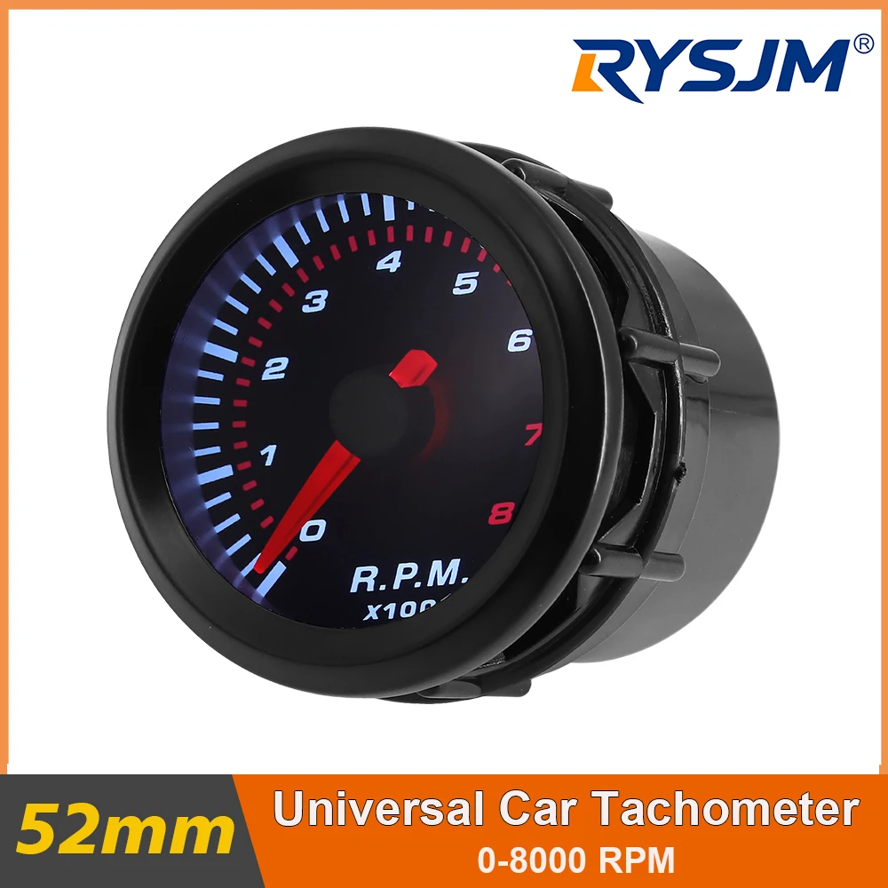 RPM Meter 2" 52mm Universal Car Tachometer White Led Meter Pointer Tacho Meter Smoke Lens 0-8000 RPM Tachometer Gauge Holder Pod
RPM Meter 2" 52mm Universal Car Tachometer White Led Meter Pointer Tacho Meter Smoke Lens 0-8000 RPM Tachometer Gauge Holder Pod