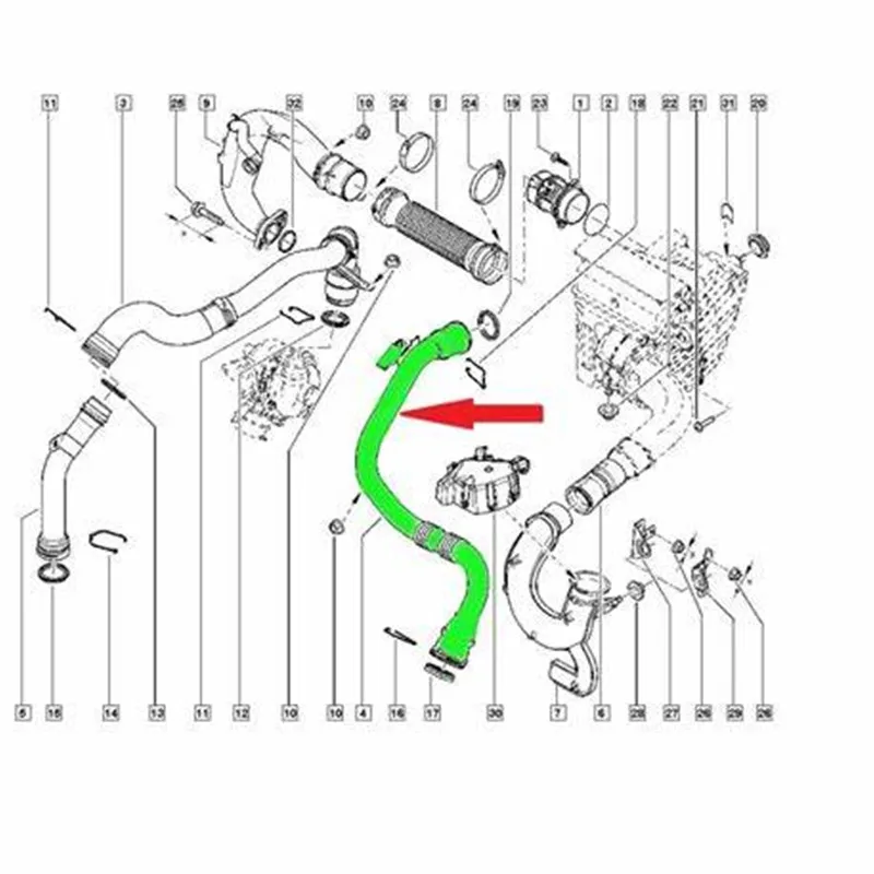Brand New Intercooler Turbo Hose 144603415R 144603415 for Renault Megane III Grandtour Hatchback Scenic III 1.5 DCi 2009-2016
Brand New Intercooler Turbo Hose 144603415R 144603415 for Renault Megane III Grandtour Hatchback Scenic III 1.5 DCi 2009-2016