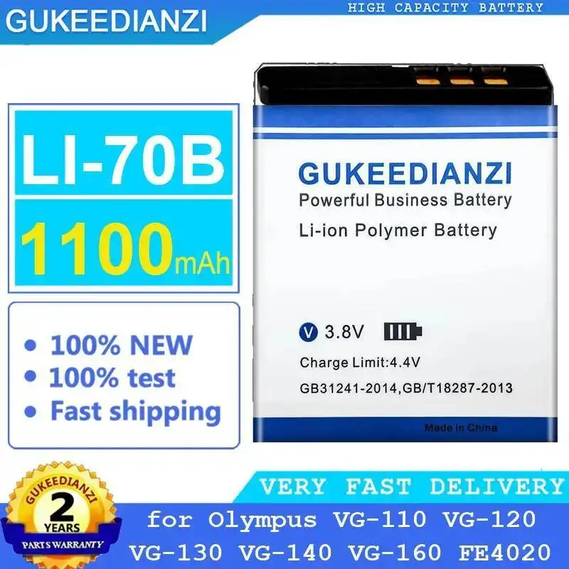 Прочный аккумулятор для камеры Olympus VG-110 VG-120 VG-130 VG-140 VG-160 FE4020, 1100 мАч LI-70B
Прочный аккумулятор для камеры Olympus VG-110 VG-120 VG-130 VG-140 VG-160 FE4020, 1100 мАч LI-70B