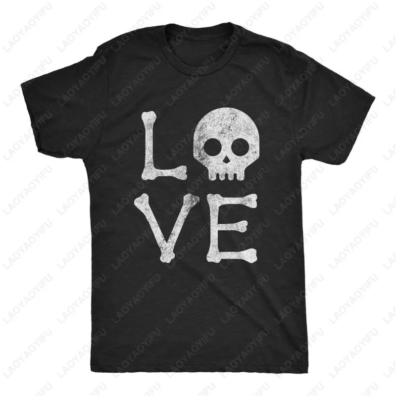 Love Skull TShirt Funny Skeleton Bones Halloween Party Graphic Clothing Cool Casual Streetwear Men Women Cotton Simple Tee Tops
Love Skull TShirt Funny Skeleton Bones Halloween Party Graphic Clothing Cool Casual Streetwear Men Women Cotton Simple Tee Tops
