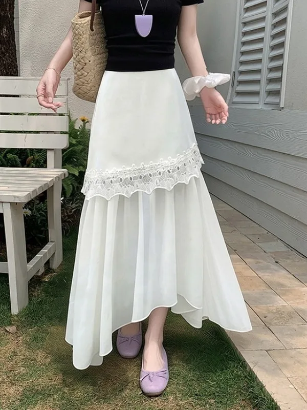 Spring Summer 2026 Commuter Style A-Line Skirt Asymmetrical Splicing Chiffon Layered Half Skirt High Waist Zipper Closure
Spring Summer 2026 Commuter Style A-Line Skirt Asymmetrical Splicing Chiffon Layered Half Skirt High Waist Zipper Closure