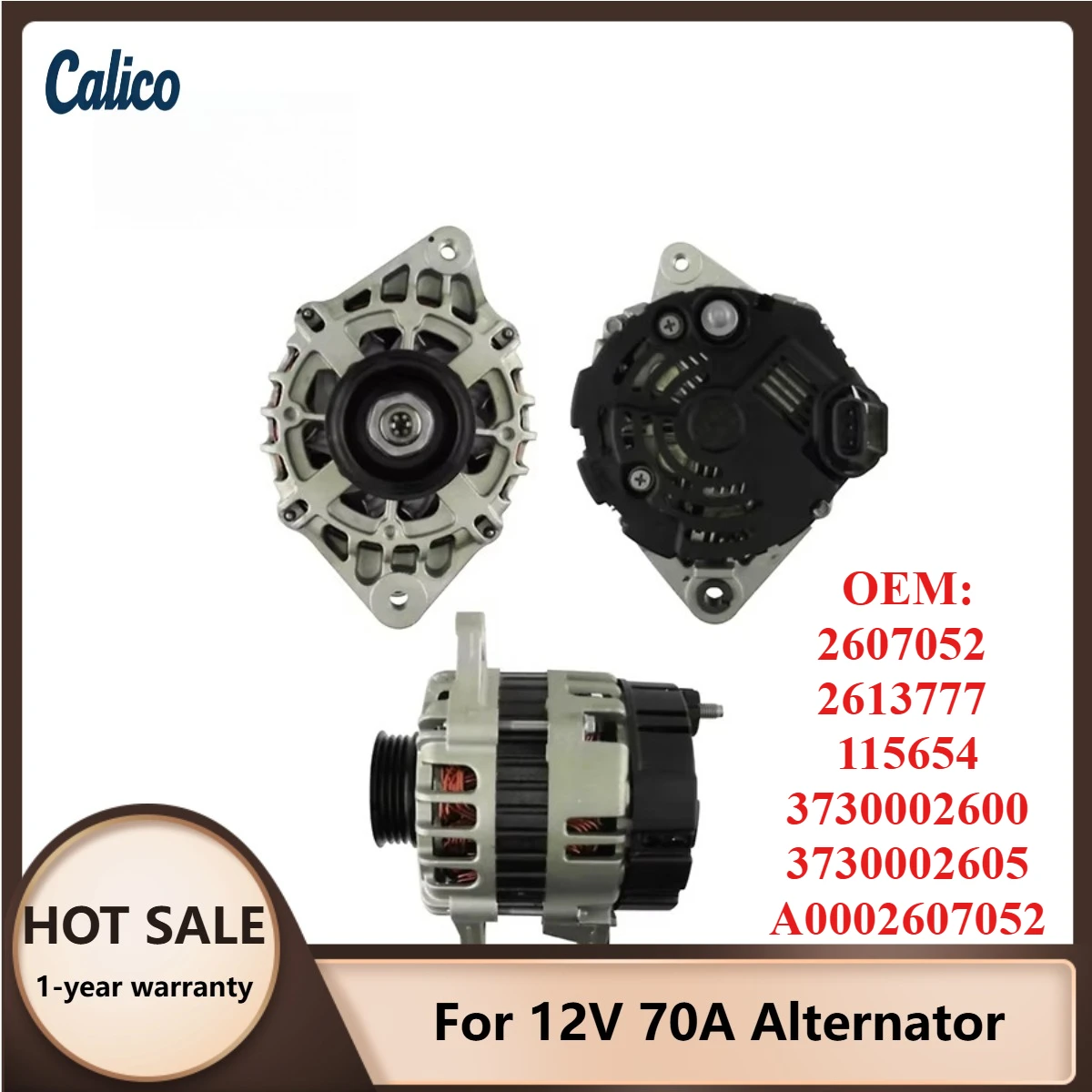 Exclusive Production Suitable for 12V 70A Alternator 2607052 2613777 115654 3730002600 3730002605 A0002607052
Exclusive Production Suitable for 12V 70A Alternator 2607052 2613777 115654 3730002600 3730002605 A0002607052