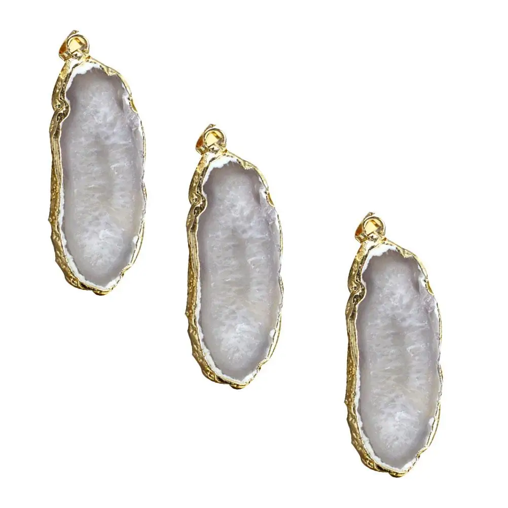 3 Pcs Agate Stone Pendant White Color DIY Jewelry Accessories Plated Rim For Necklace Bracelet Earrings Charm Hanging
3 Pcs Agate Stone Pendant White Color DIY Jewelry Accessories Plated Rim For Necklace Bracelet Earrings Charm Hanging