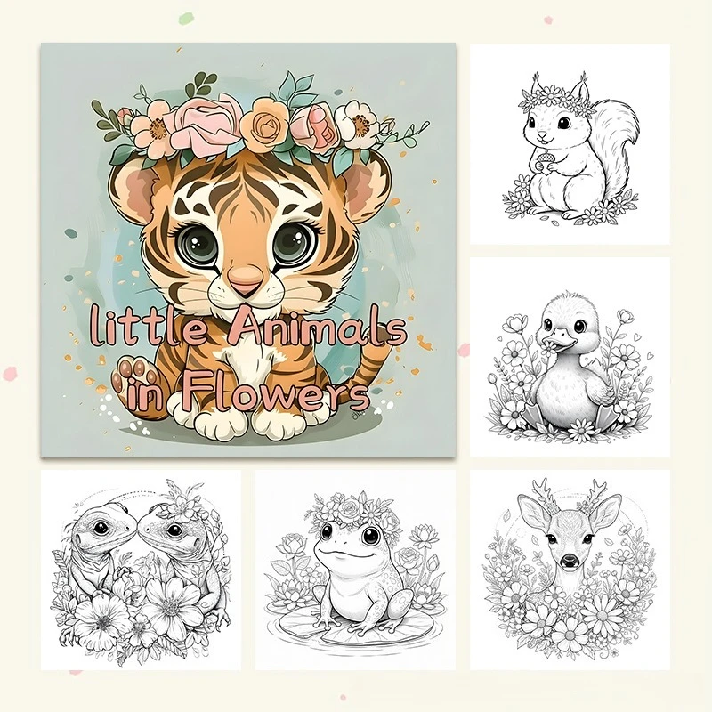 Little Animals in Flowers Coloring Book for Adults 24 Pages Charming Woodland Scenes Stress Relief Relaxation Gift
Little Animals in Flowers Coloring Book for Adults 24 Pages Charming Woodland Scenes Stress Relief Relaxation Gift