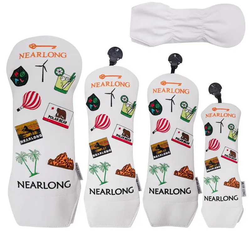 Golf Head Covers For Woods And Driver Golf Club Head Covers Soft Golf Headcovers White PU Leather Golf Driver Cover Golf Club
Golf Head Covers For Woods And Driver Golf Club Head Covers Soft Golf Headcovers White PU Leather Golf Driver Cover Golf Club