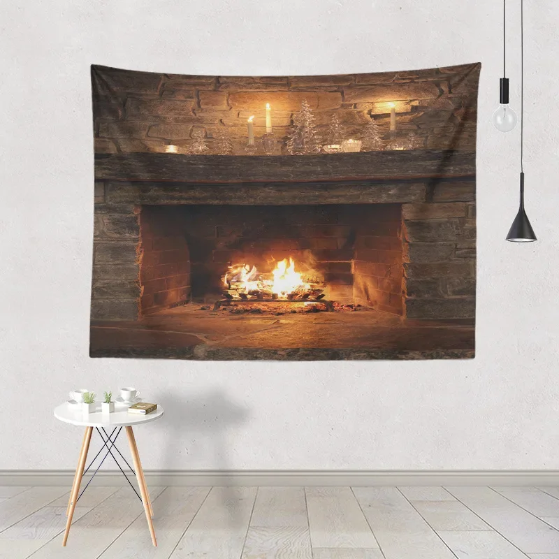 Christmas fireplace tapestry wall art decoration background cloth living room bedroom home
Christmas fireplace tapestry wall art decoration background cloth living room bedroom home