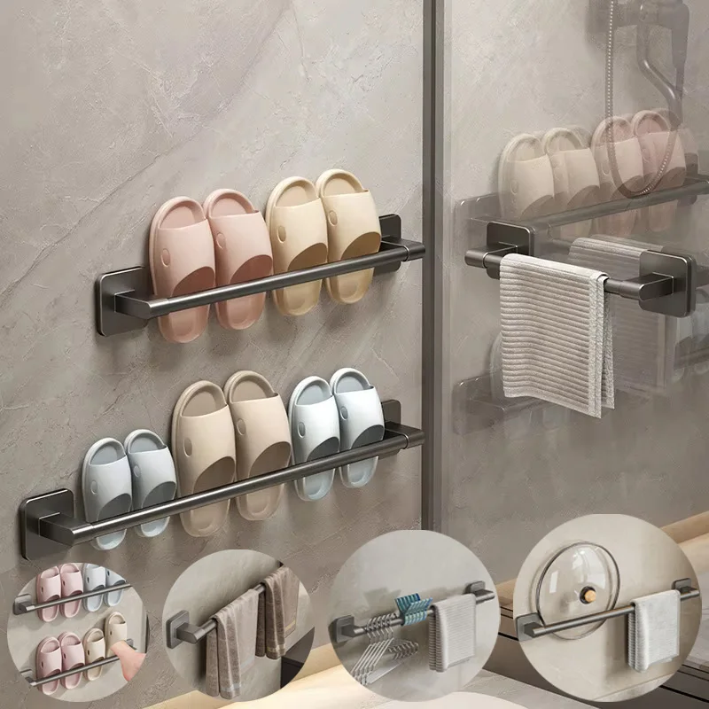 Bathroom slipper rack without punching, bathroom storage rack, shoe wall storage, toilet wall mounted shoe rack, drain rack
Bathroom slipper rack without punching, bathroom storage rack, shoe wall storage, toilet wall mounted shoe rack, drain rack