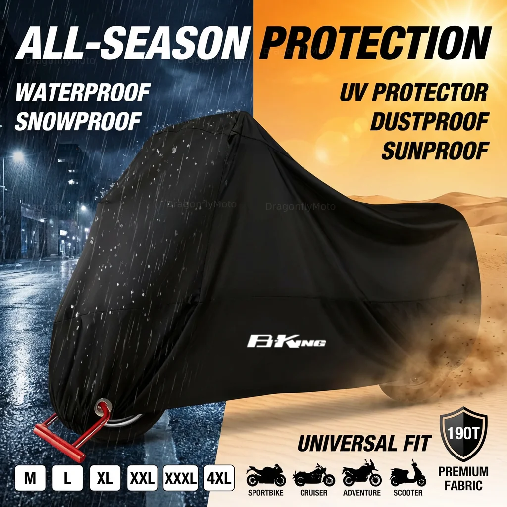 For Suzuki B-KING 1300 Bking 1340 Bking1300 190T Waterproof Motorcycle Covers Motors Dust Rain Snow UV Protector Cover Outdoor
For Suzuki B-KING 1300 Bking 1340 Bking1300 190T Waterproof Motorcycle Covers Motors Dust Rain Snow UV Protector Cover Outdoor