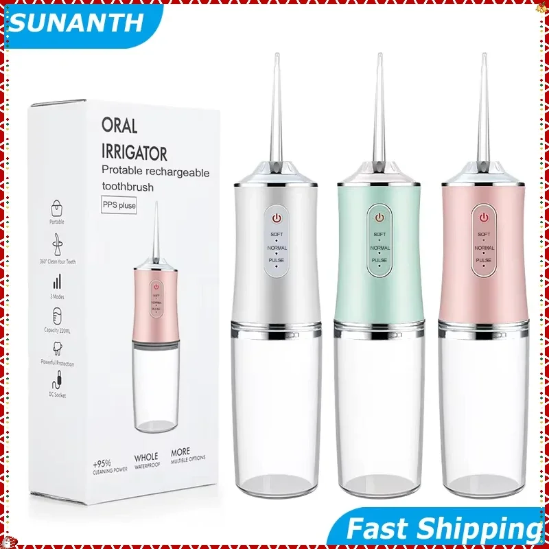Portable Oral Irrigator USB Fast Charging Type Teeth cleaning machine 3 Modes 4 Jet Tips IPX7 Flosser Mouth Washing Machine
Portable Oral Irrigator USB Fast Charging Type Teeth cleaning machine 3 Modes 4 Jet Tips IPX7 Flosser Mouth Washing Machine