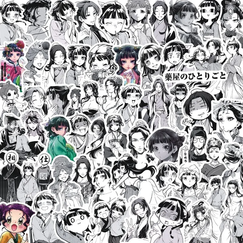 88Pcs The Apothecary Diaries Black & White Manga Stickers Maomao Jinshi Themed Decorative Stickers for Journal Notebook Album
88Pcs The Apothecary Diaries Black & White Manga Stickers Maomao Jinshi Themed Decorative Stickers for Journal Notebook Album