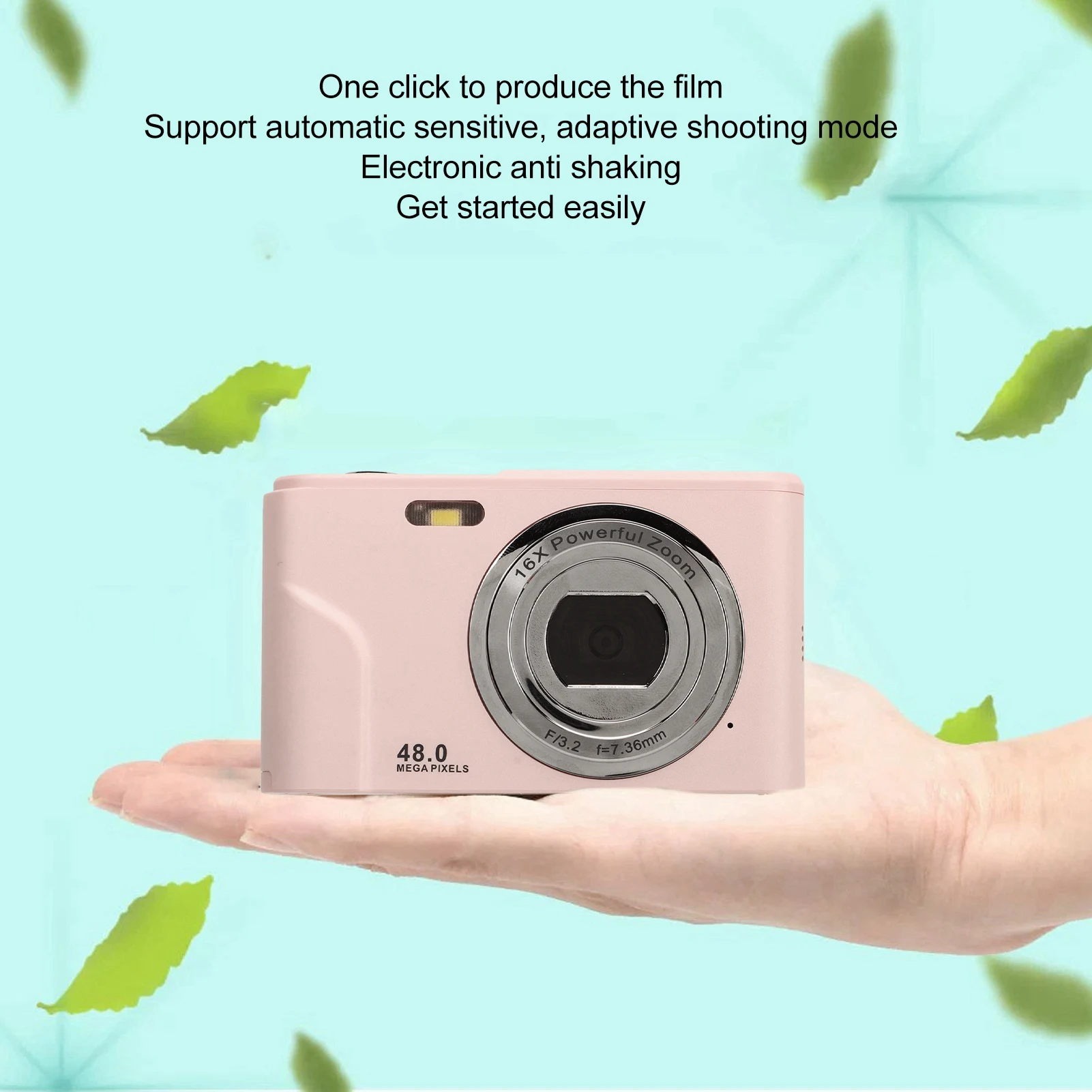 Digital Camera 48MP 16X Zoom 1080P HD 2.4 Inch Display Mini Compact Camera Digital Camera Small Cameras Camera
Digital Camera 48MP 16X Zoom 1080P HD 2.4 Inch Display Mini Compact Camera Digital Camera Small Cameras Camera