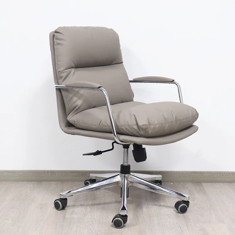 Lift Cylinder Lounge Office Chair Leather Modern Single Ergonomic Office Chair Elegant Aesthetic Cadeira De Escritorio Furniture
Lift Cylinder Lounge Office Chair Leather Modern Single Ergonomic Office Chair Elegant Aesthetic Cadeira De Escritorio Furniture