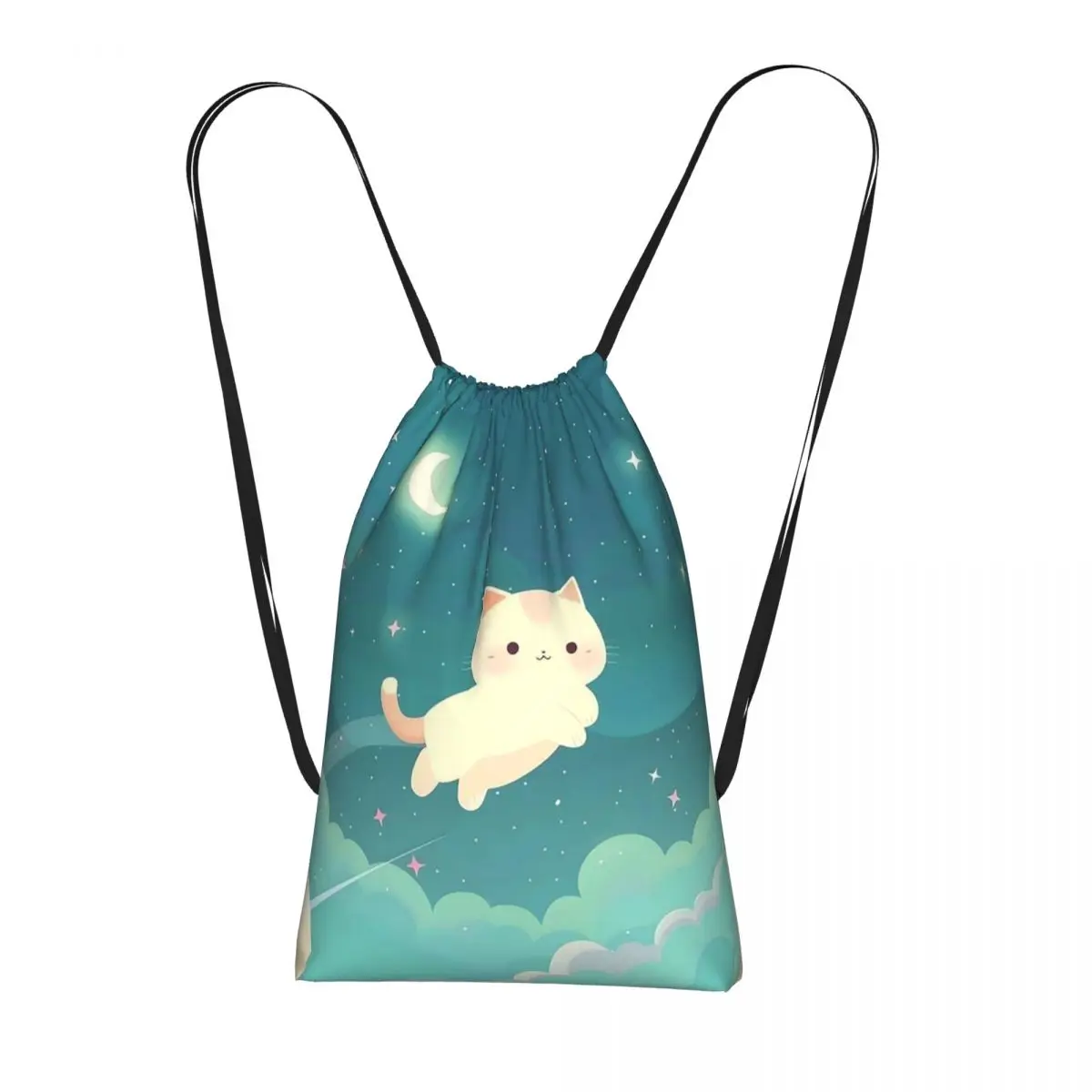 Night Black Cat On The Clouds Backpacks Portable Drawstring Bags Sports Bag Book Bags for Travel Students
Night Black Cat On The Clouds Backpacks Portable Drawstring Bags Sports Bag Book Bags for Travel Students
