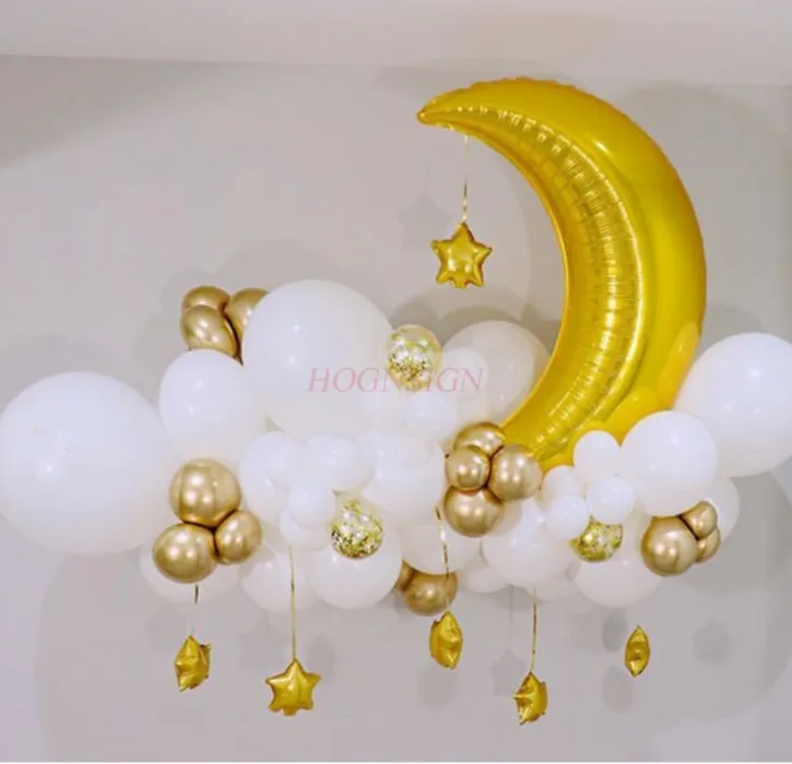 Korean Edition Transparent White Set Metal Balloon Chain Birthday Party Decoration Photography Window Wedding Decoration
Korean Edition Transparent White Set Metal Balloon Chain Birthday Party Decoration Photography Window Wedding Decoration