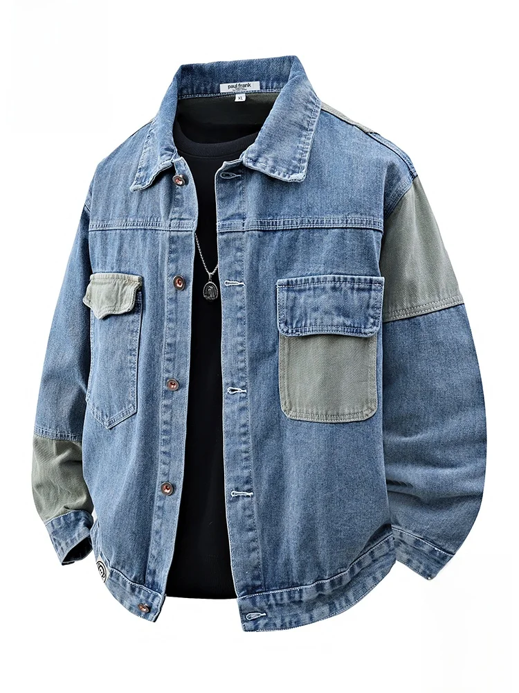 Мужская джинсовая куртка Paul Frank: повседневная, с цветными вставками, в стиле рабочей одежды, свободного кроя, на пуговицах, из хлопка и полиэстера, износостойкая
Мужская джинсовая куртка Paul Frank: повседневная, с цветными вставками, в стиле рабочей одежды, свободного кроя, на пуговицах, из хлопка и полиэстера, износостойкая