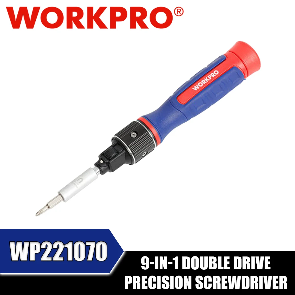 WORKPRO WP221070 9-In-1 Double Drive Precision Screwdriver Power Tool Accessories
WORKPRO WP221070 9-In-1 Double Drive Precision Screwdriver Power Tool Accessories