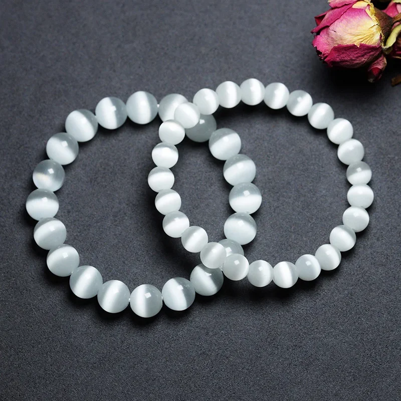 White Cat's Eye Bracelet Single Circle Multi-Circle Multi-Layer Fashion Jewelry Simple HandString Female Student Girlfriend Gift
White Cat's Eye Bracelet Single Circle Multi-Circle Multi-Layer Fashion Jewelry Simple HandString Female Student Girlfriend Gift