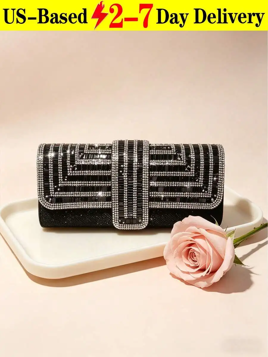 Elegant Rhinestone Clutch Bag For Evening Party Wedding Dinner
Elegant Rhinestone Clutch Bag For Evening Party Wedding Dinner