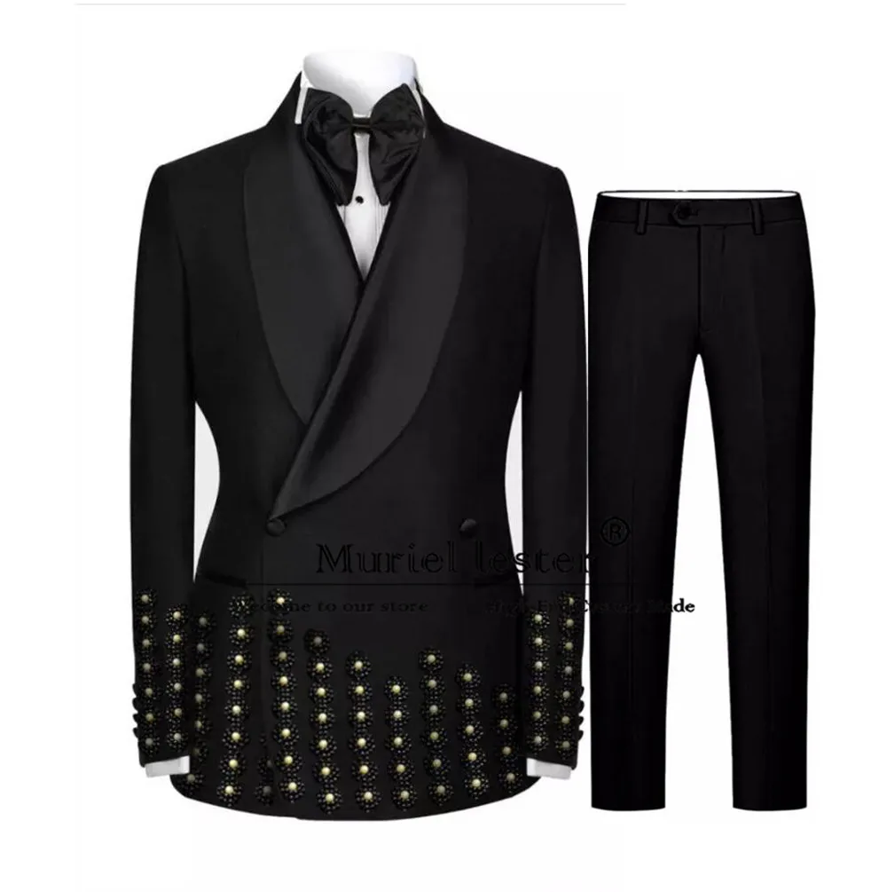 Elegant Peals Suit Men Double Breasted Shawl Lapel Prom Blazer For Wedding Customized Man Banquet Party Groom Tuxedo 2-Piece Set
Elegant Peals Suit Men Double Breasted Shawl Lapel Prom Blazer For Wedding Customized Man Banquet Party Groom Tuxedo 2-Piece Set
