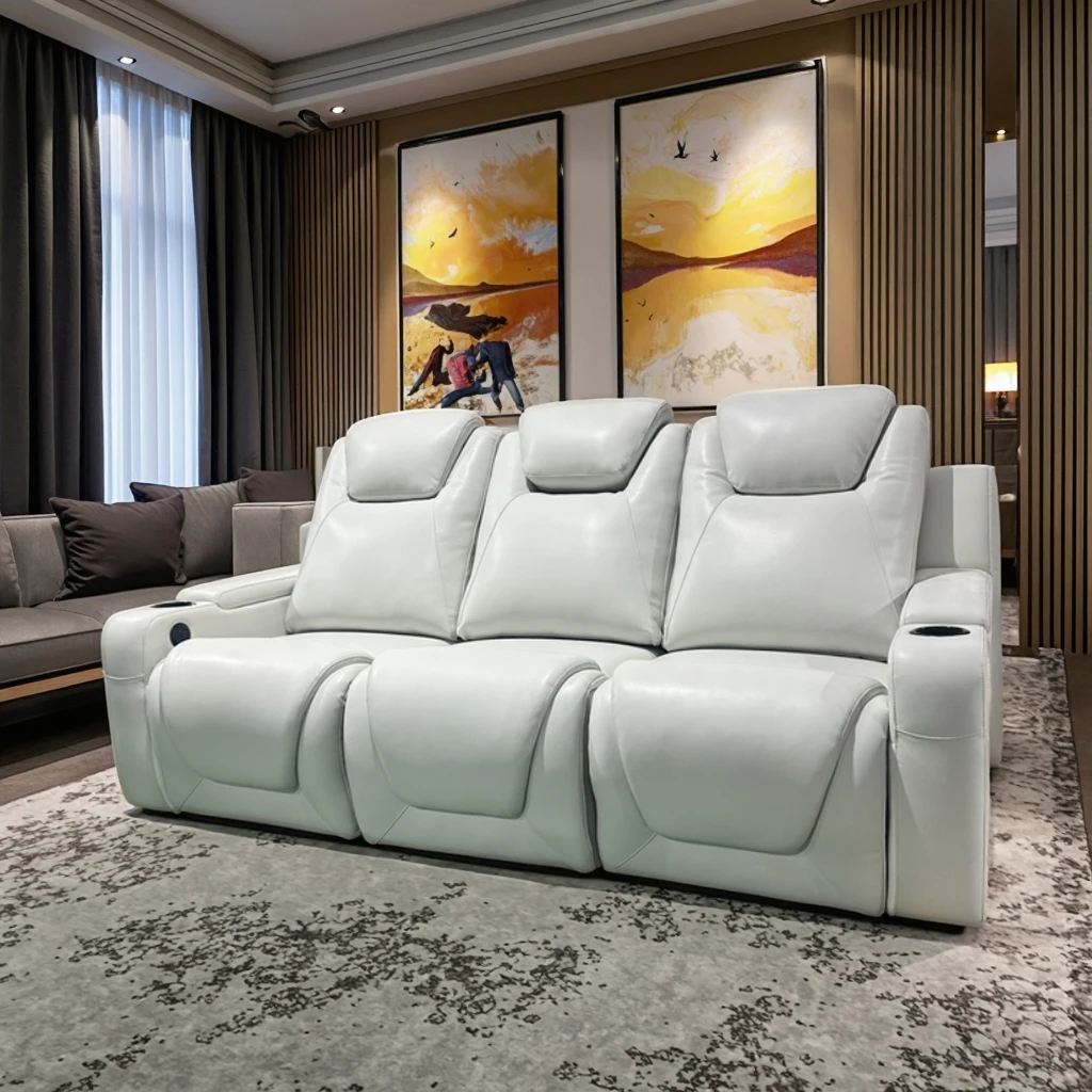 Living Room Recliner Sofa Chair Electric Recliner Home Theater Sofa with Cupholder 
Living Room Recliner Sofa Chair Electric Recliner Home Theater Sofa with Cupholder