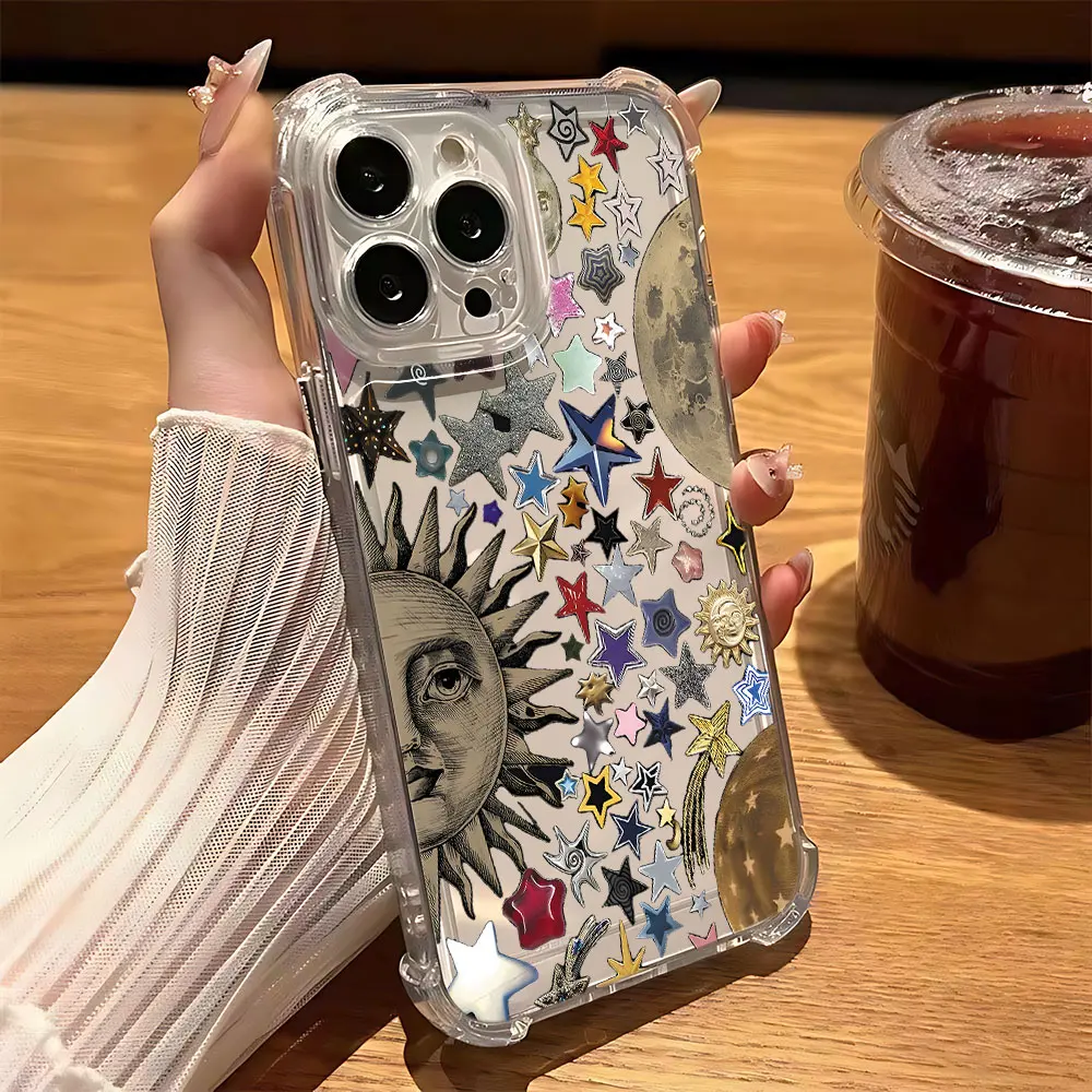 Retro Style Face Sun Stars Cartoon Phone Case For iPhone 16 15 14 13 12 11 Mini Pro Max X XR XSMax 8 Plus Anti Fall Transparent
Retro Style Face Sun Stars Cartoon Phone Case For iPhone 16 15 14 13 12 11 Mini Pro Max X XR XSMax 8 Plus Anti Fall Transparent
