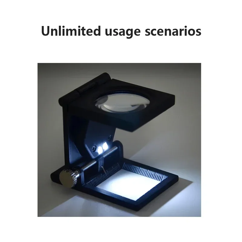 Новое электрическое портативное складное увеличительное стекло, десятикратное зеркало HD, оптическое со световой шкалой, ремонт, инспекция, антикварный инструмент, лупа
Новое электрическое портативное складное увеличительное стекло, десятикратное зеркало HD, оптическое со световой шкалой, ремонт, инспекция, антикварный инструмент, лупа