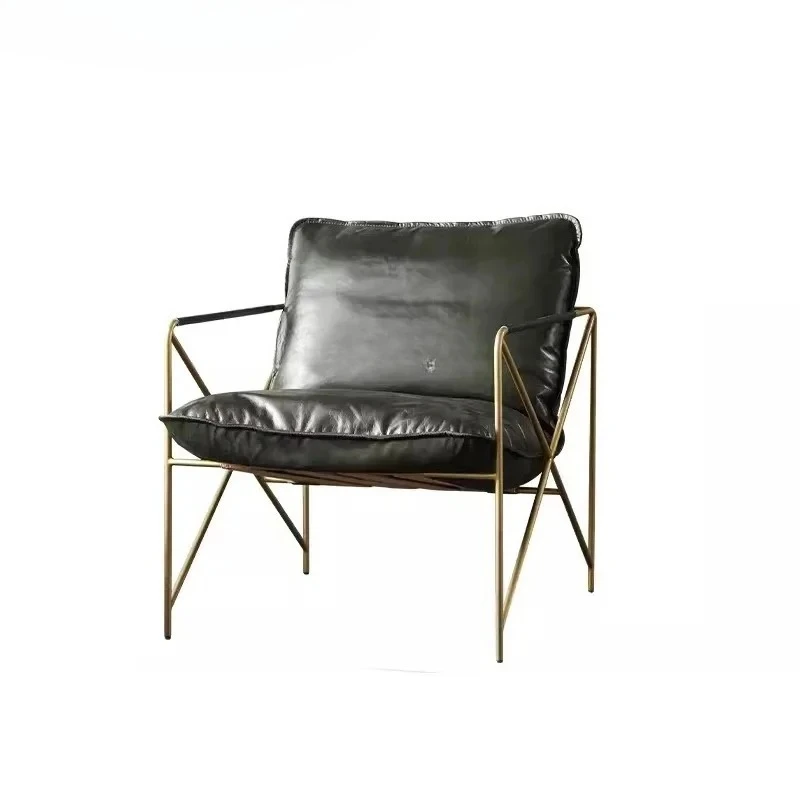 B Modern Simple Genuine Leather Couch Living Room Single Sofa Brazil First Layer Cowhide Mild Luxury Retro Leisure Chair
B Modern Simple Genuine Leather Couch Living Room Single Sofa Brazil First Layer Cowhide Mild Luxury Retro Leisure Chair