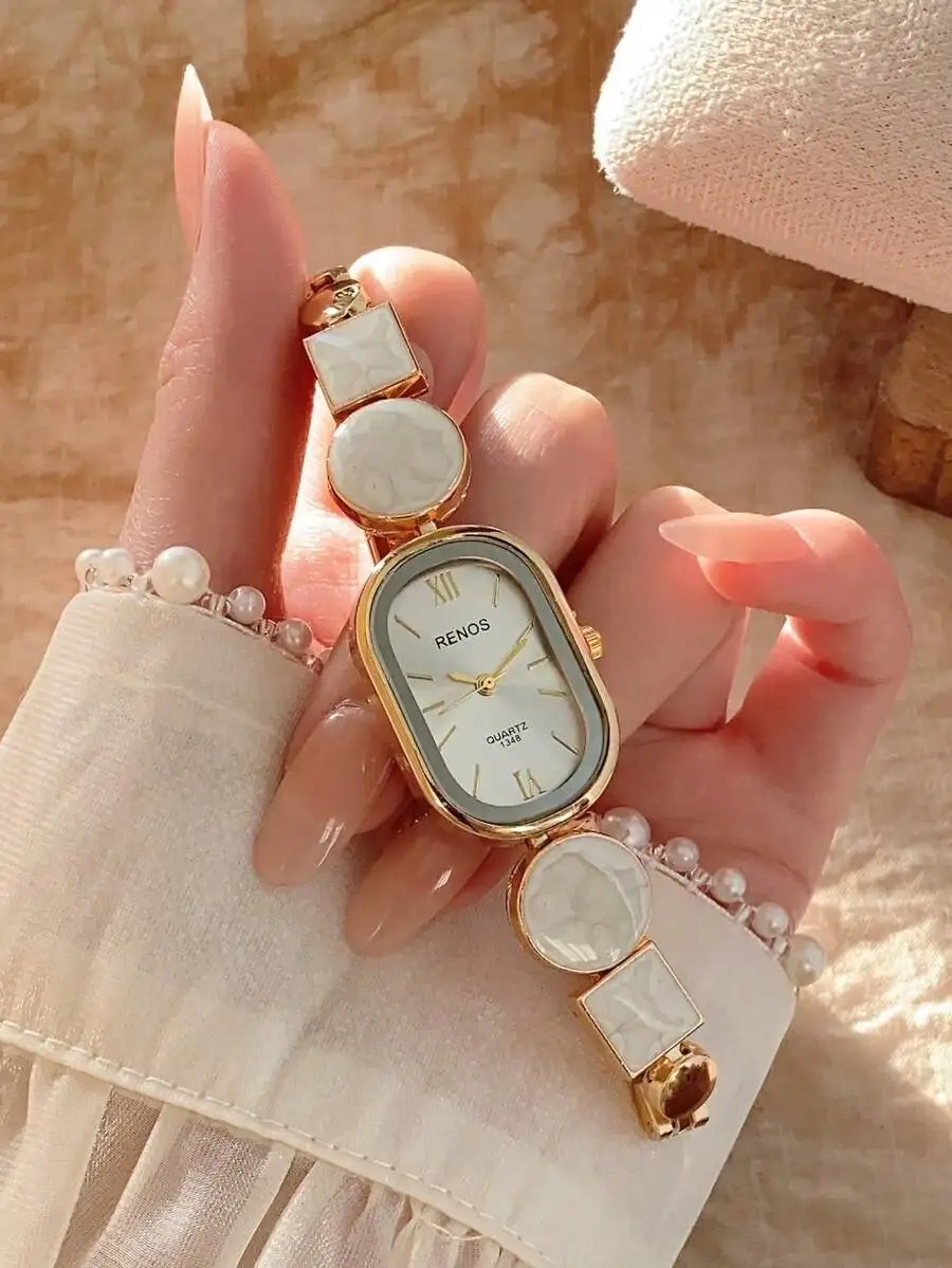 Elegant Womens Oval Dial Quartz Watch With Pearl Bead Bracelet For Daily Business And Parties
Elegant Womens Oval Dial Quartz Watch With Pearl Bead Bracelet For Daily Business And Parties